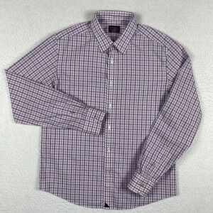 Untuckit‎ Shirt Mens Large Slim Fit Plaid Casual Workwear Office Travel Preppy